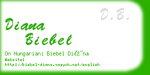 diana biebel business card